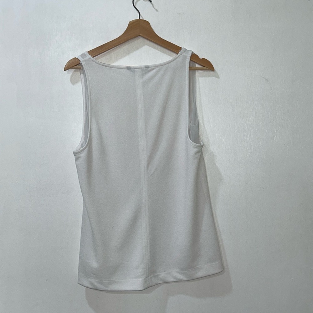 BANANA REPUBLIC WOMENS SLEEVELESS BLOUSE WHITE  Sz SMALL - Picture 2 of 10